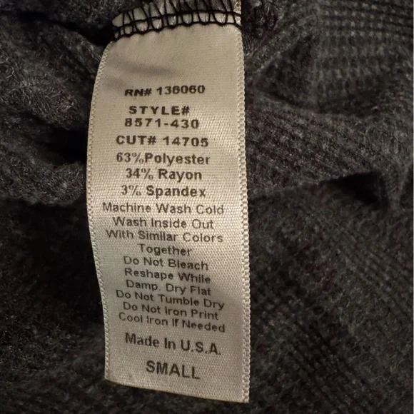 Project Social T Oversized Charcoal Waffle Knit Long Sleeve Top - Picture 8 of 8